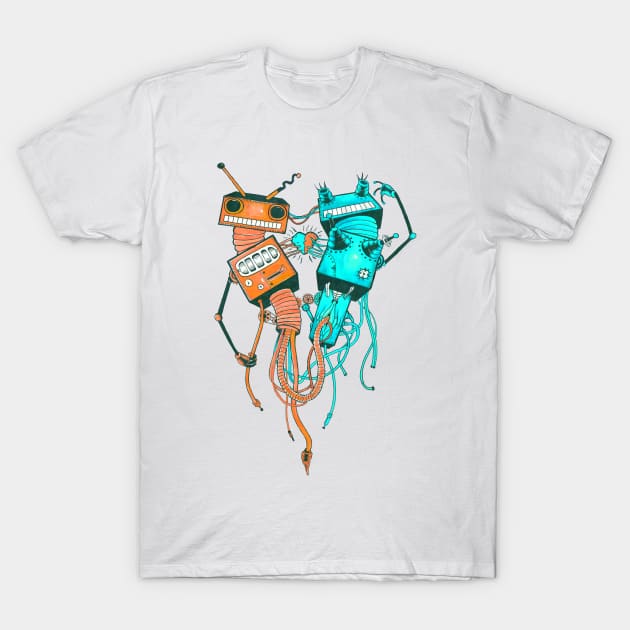 Robot Love T-Shirt by KVKStudios2